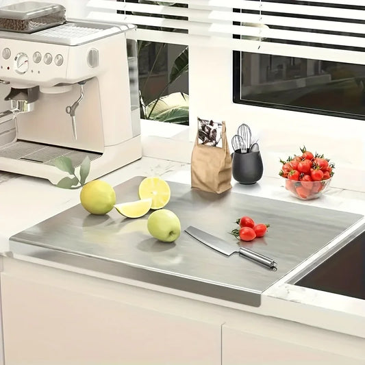 Premium snijplank van roestvrij staal - Groot, gemakkelijk schoon te maken, multifunctioneel snijoppervlak voor fruit, groenten en meer