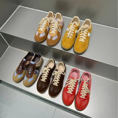FEDONAS 2025 New Women Suede Leather Sneakers