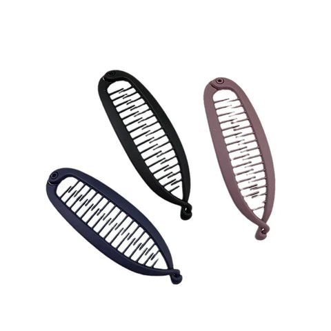 Matte Frosted Ponytail Banana Hair Clip - Stylish Hairpin for Women