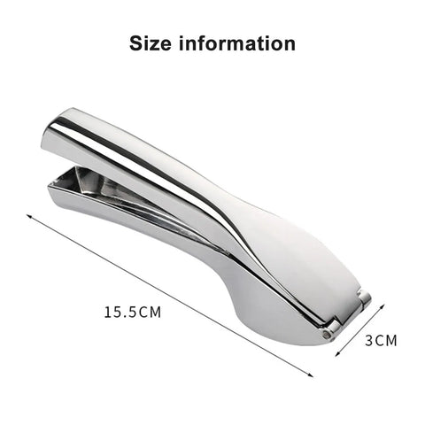 Ergonomic Garlic Press - Handheld Masher for Effortless Garlic and Ginger Crushing