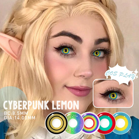VISUASHOW Rainbow Colored Contact Lenses for Cosplay