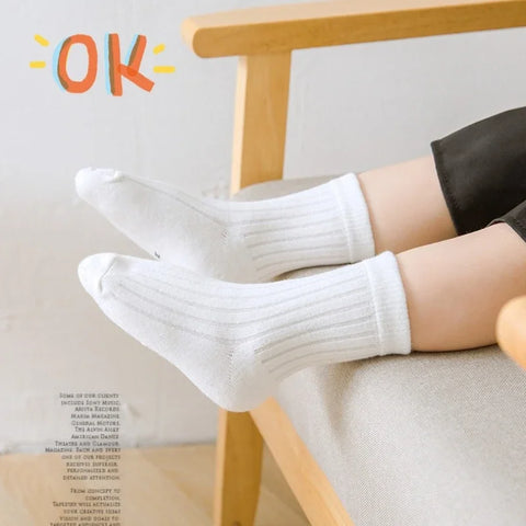 4 Pairs of Cute Kids Socks for Autumn & Winter