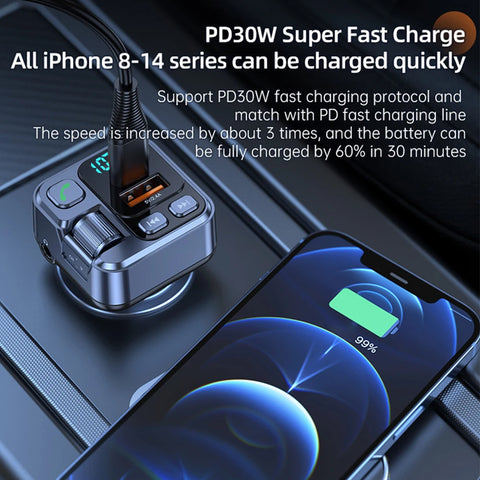 Car Bluetooth Receiver with Fast Charging