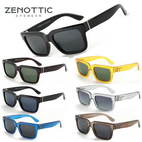 ZENOTTIC Rechthoekige gepolariseerde zonnebril – modieuze UV400 unisex zonnebrillen