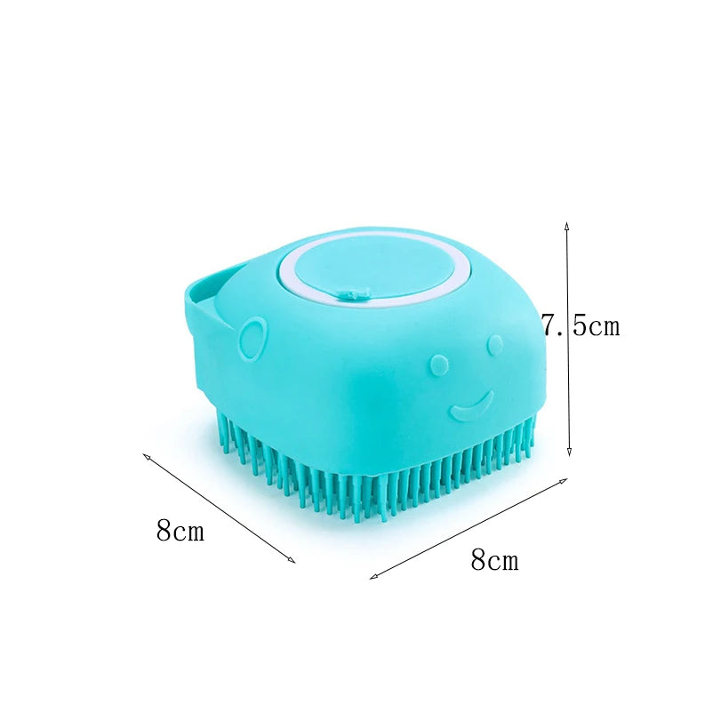 Non-Toxic Silicone Pet Bath Brush for Cats & Dogs