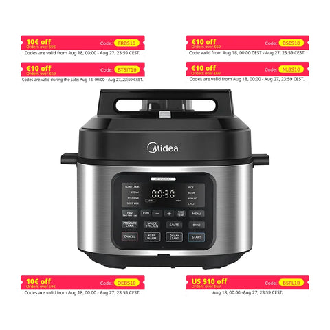 Midea 9-in-1 Multi Cooker, 6L