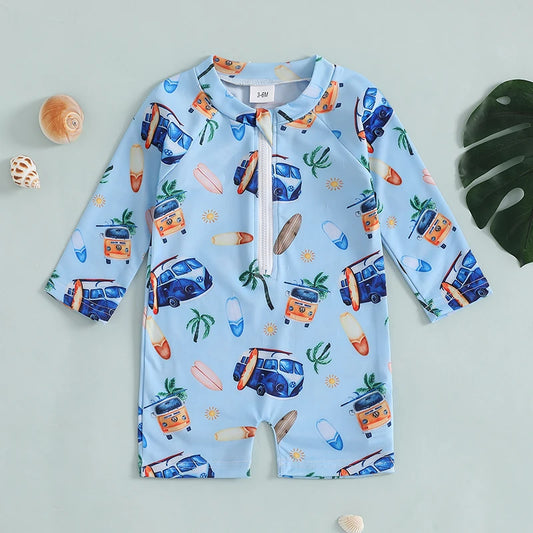 Tregren Kids Boys Rash Guard Swimsuit