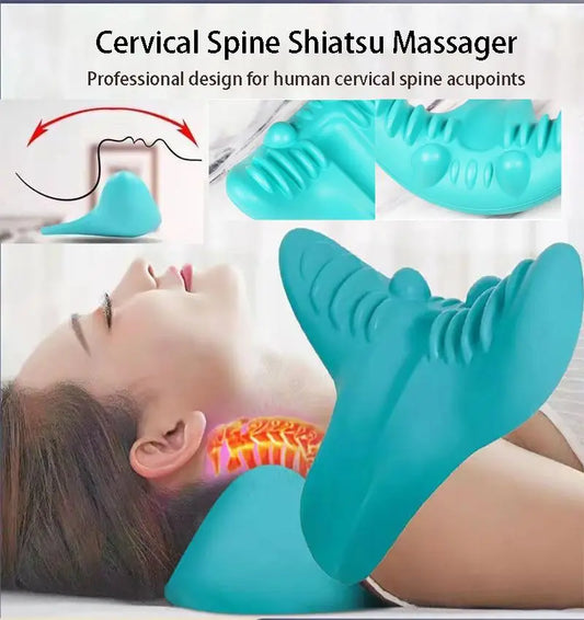 Neck Shoulder Stretcher Relaxer - Cervical Chiropractic Traction Device for Pain Relief