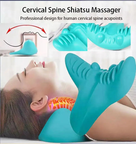 Neck Shoulder Stretcher Relaxer - Cervical Chiropractic Traction Device for Pain Relief