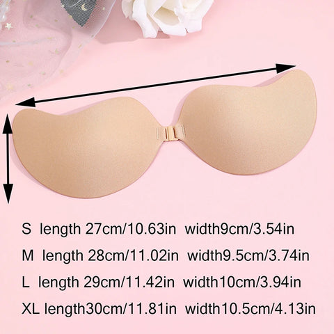 2 paar onzichtbare strapless plakbeha's met push-up bh's