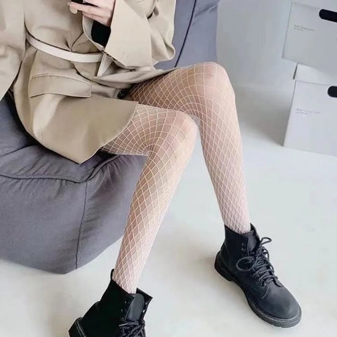 Women's Long Fishnet Black Summer Thigh High Waist Hosiery Body Stockings