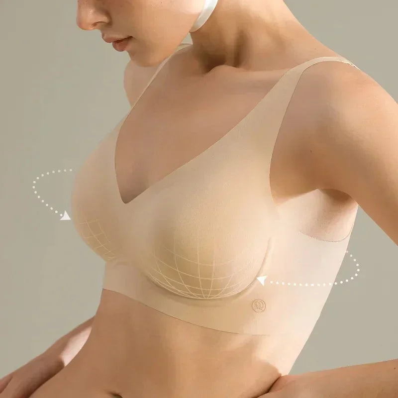 SUJIIN Sexy Push Up Padded Seamless Wireless Bras