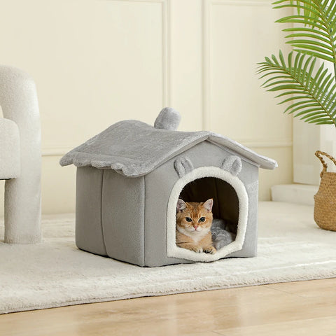 Opvouwbaar huisdierenhuis - Verwijderbaar en wasbaar kattenhuis en puppygrot voor kleine huisdieren