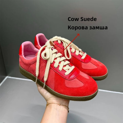 FEDONAS 2025 New Women Suede Leather Sneakers