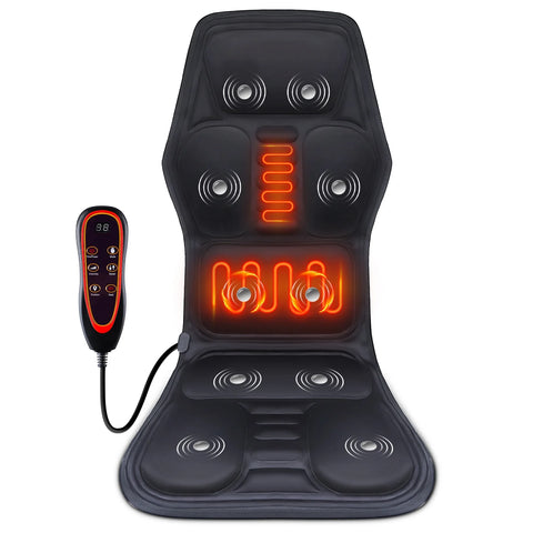Electric Heating Back Waist Massager - Vibration Massage Mat for Home, Office, Car