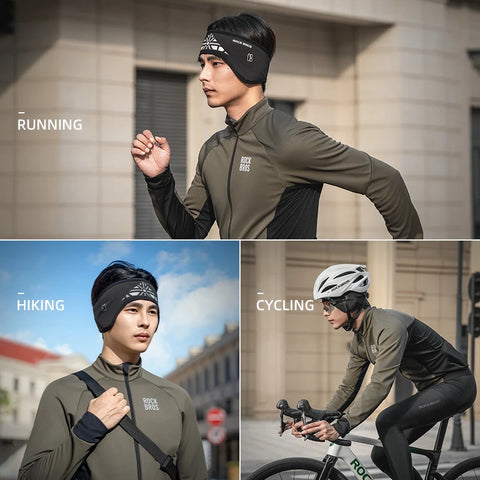 ROCKBROS Outdoor Fietshoofdband Oorwarmer voor Heren - Winter Winddichte Oorkappen &amp; Zweetband