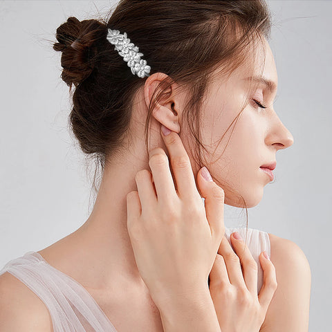 Skyrim Flowers Leaves Hair Clip - Elegant Gold Color Tiara for Brides and Fashion Lovers