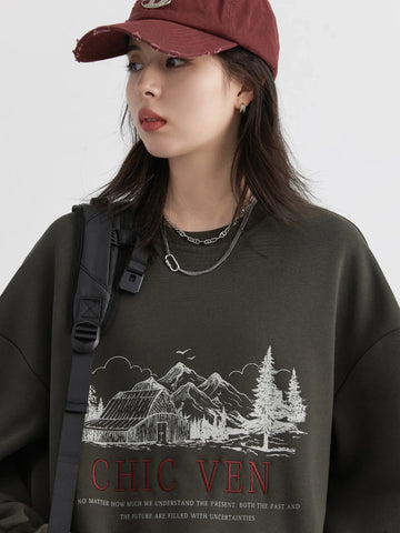 CHIC VEN Dames Oversized Sweatshirt