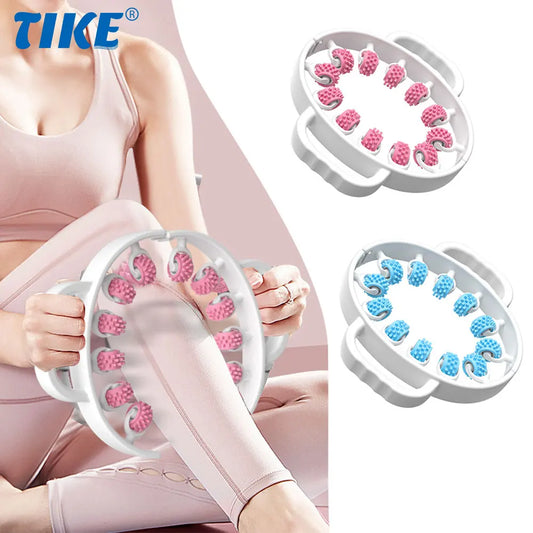 Leg Massager with 12 Wheels - Full Coverage Manual Massage Roller for Muscle Relaxation