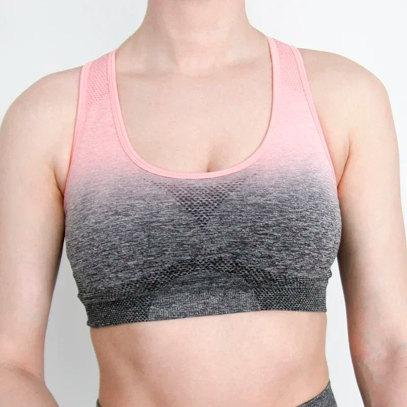 Nepoagym Women's Full Coverage Racerback Sports Bra