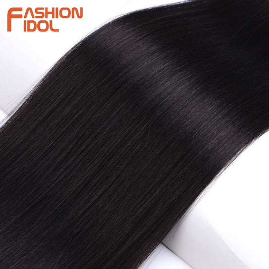FASHION IDOL 8 Clips In Hair Extensions - Long Straight Blonde 60CM