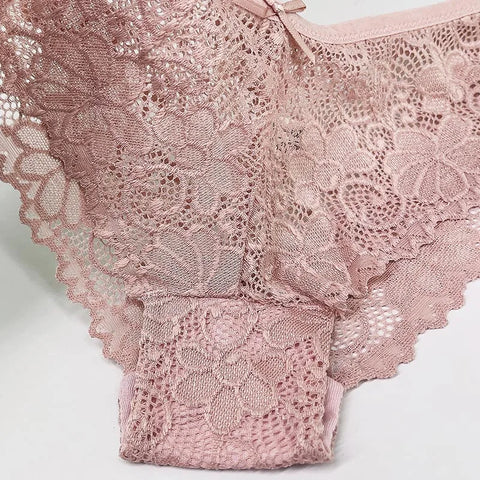 5 PCS/Set Mesh Briefs Lace Panties - Sexy Transparent Underwear for Women