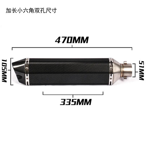 51mm Escape Moto Tube Motorfiets Uitlaatdemper met Db Killer 