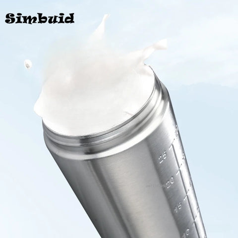1pcs Stainless Steel Protein Powder Shaker Bottle - Leak Proof for Gym Fitness & Sport