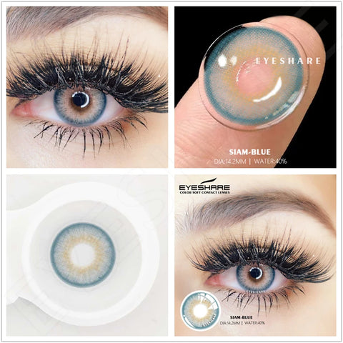 EYESHARE Blue Gray Natural Color Contact Lenses