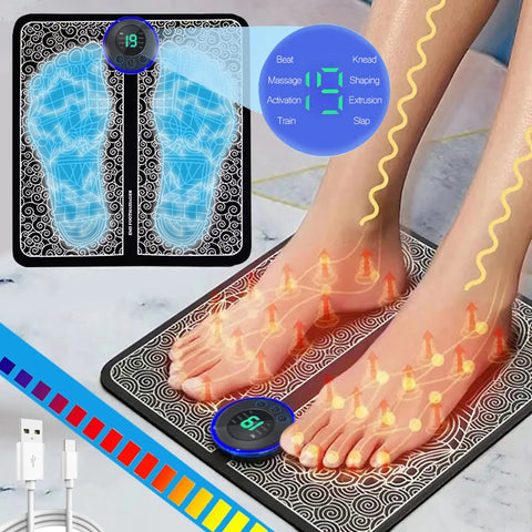 Electric Foot Massager Pad for Relaxation and Recovery - Ideal for Home and Outdoor Use