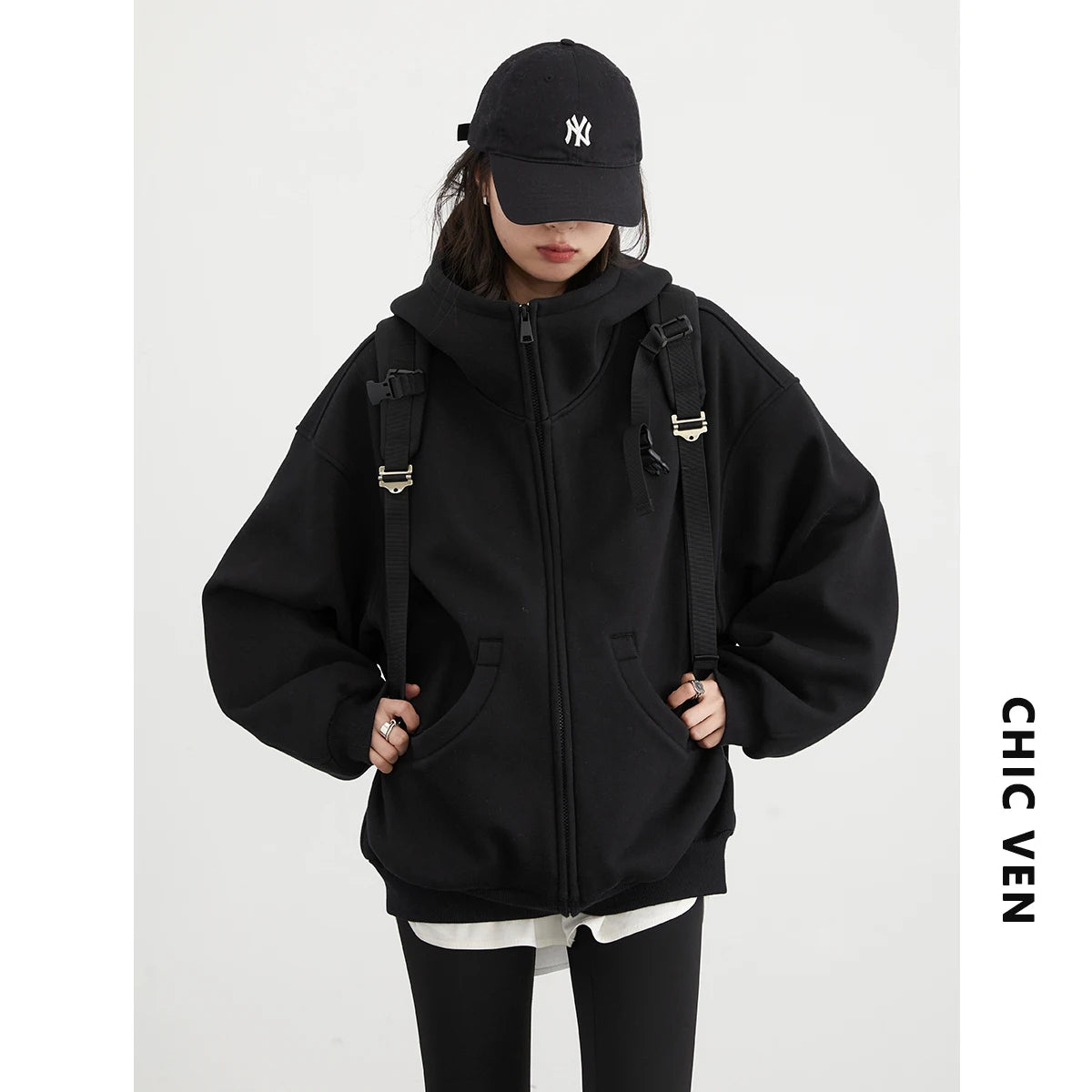 CHIC VEN Women Oversized Hooded Sweatshirt