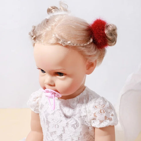 5Pcs/lot New Elastic Hair Band Hair Tie for Girls - Plush Color Matching Hair Rope for Everyday Use