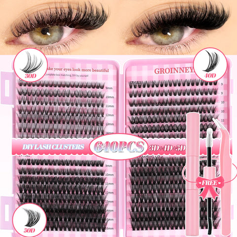 GROINNEYA DIY Lash Clusters Set