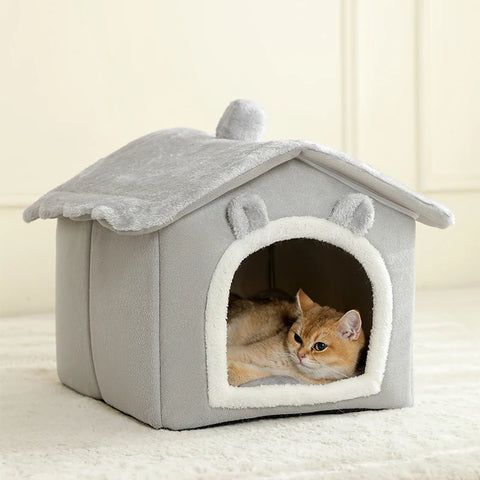 Opvouwbaar huisdierenhuis - Verwijderbaar en wasbaar kattenhuis en puppygrot voor kleine huisdieren