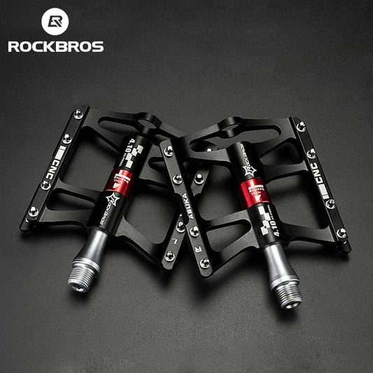 ROCKBROS Ultralight Aluminium Alloy Mountain Bike Pedals with 4 Bearings