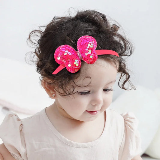 Cute Butterfly Cartoon Flower Hairbands for Girls - Lovely Sequin Headbands
