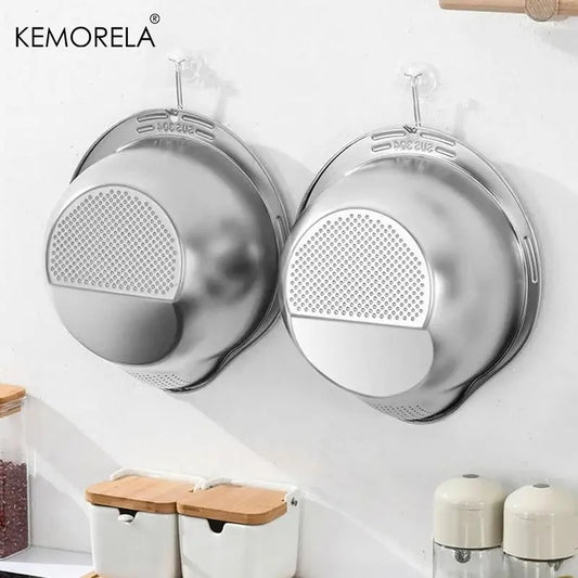 Stainless Steel 304 Rice Washer Strainer Bowl - Multi-Functional Kitchen Tool