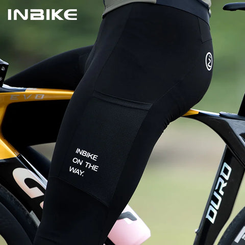 INBIKE Winter Cycling Bib Pants: Thermal Fleece 3D Padded MTB Cycling Clothing for Men