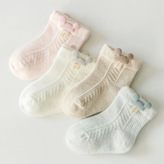 Cute Summer Mesh Ankle Socks for Kids