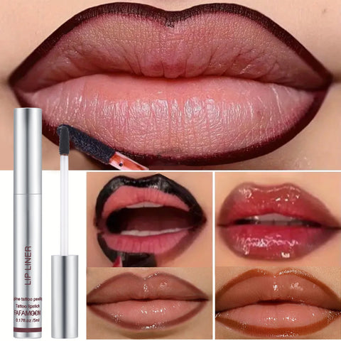6 Color Waterproof Lip Liner Peel Off Tattoo Lip Gloss - Long Lasting Matte Lip Tint