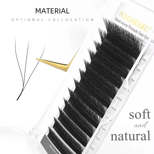NAGARAKU 3D W Shape L LU Curl Premium Soft Light Natural Lashes