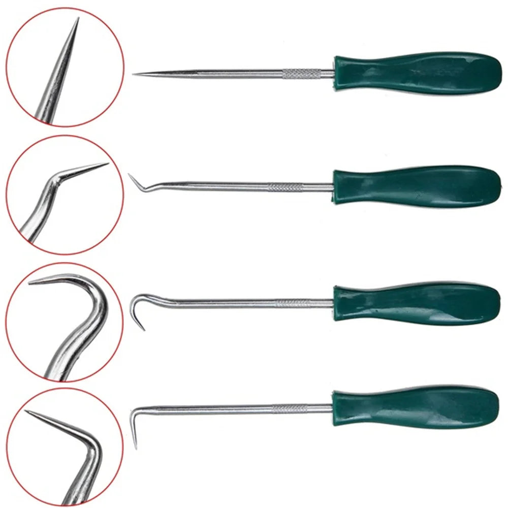 Hot Sale 4Pcs 135mm Car Auto Vehicle Oil Seal Screwdrivers Set O-Ring Seal Gasket Puller Remover Pick Hooks Repair Tools for Car