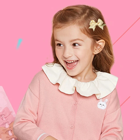 10 stuks effen gekleurde linten baby strikken haarspeldjes voor meisjes - handgemaakte strik haarspelden 