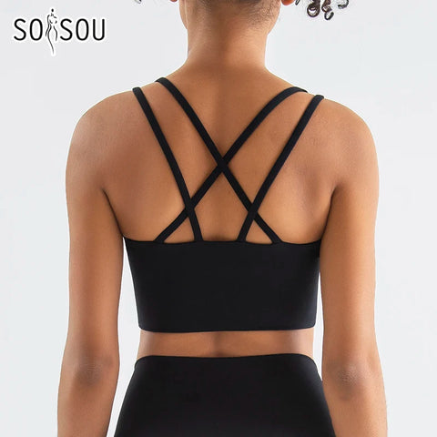 SOISOU Nieuwe Nylon Top Dames Sportbeha
