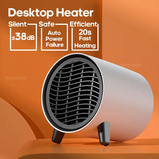 600W Mini Heater - Compact Electric PTC Ceramic Heater for Home & Small Bathrooms