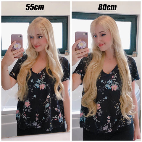 Synthetic 5 Clip In Hair Extensions 80CM - Long Straight Hairpiece