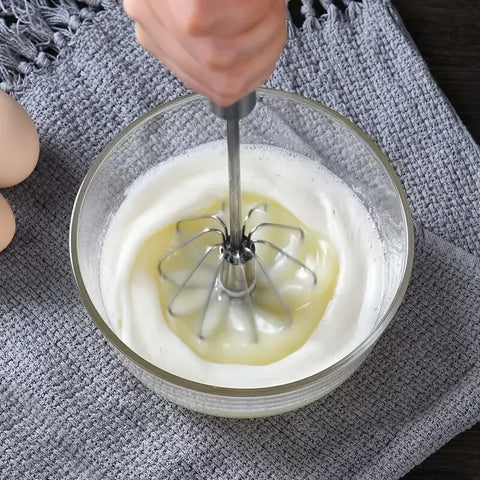 Semi-automatische eierklopper - Handmatige handmixer van roestvrij staal 304