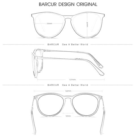 BARCUR Classic gepolariseerde zonnebril – Essentiële UV400 unisex zonnebrillen voor autorijden en vrije tijd