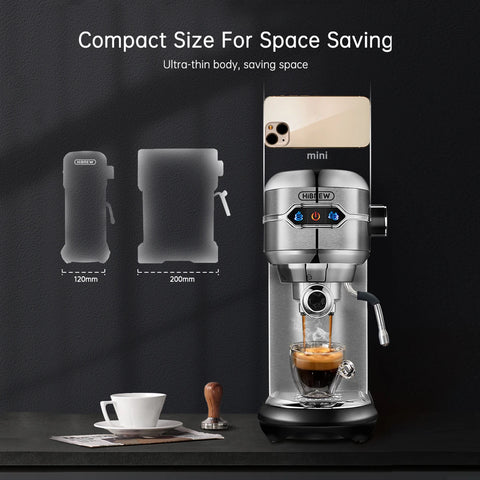 HiBREW 20 Bar Coffee Maker - Super Slim Espresso Machine
