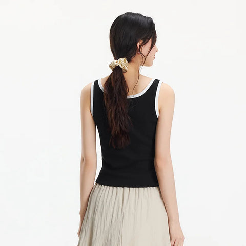 Semir Cropped U-hals vest voor dames 